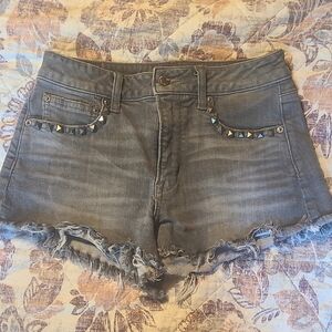 Stylish Gray Denim Women Shorts